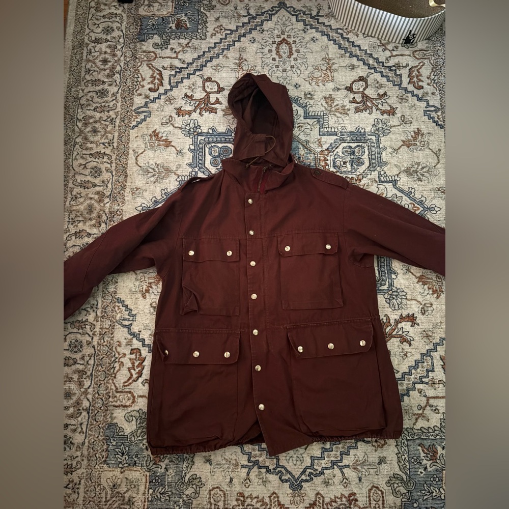 Urban Outfitters Dark Red Trench/M65 Style Coat